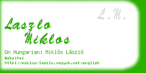 laszlo miklos business card