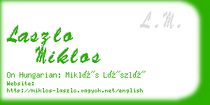 laszlo miklos business card